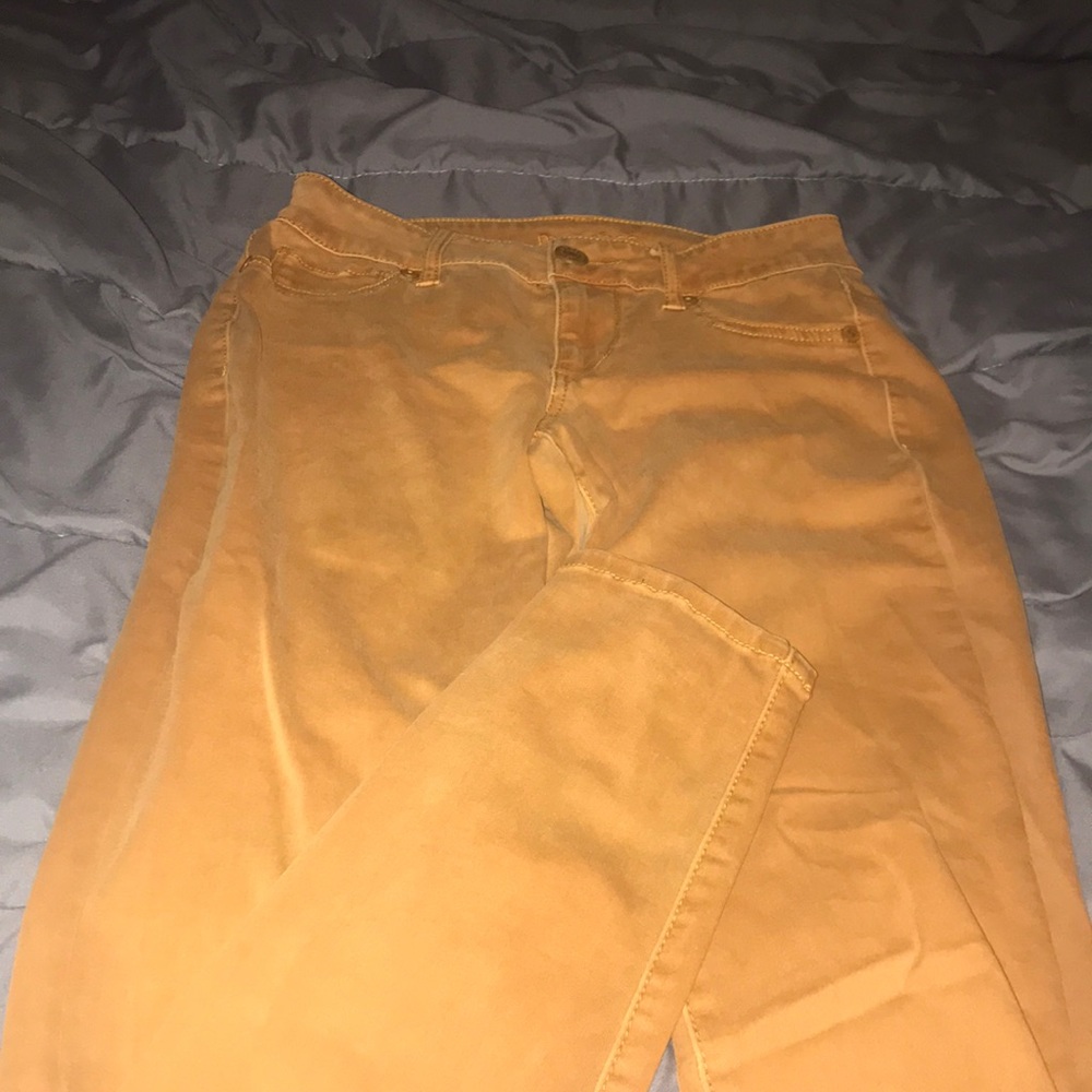 Burnt orange skinny jeans